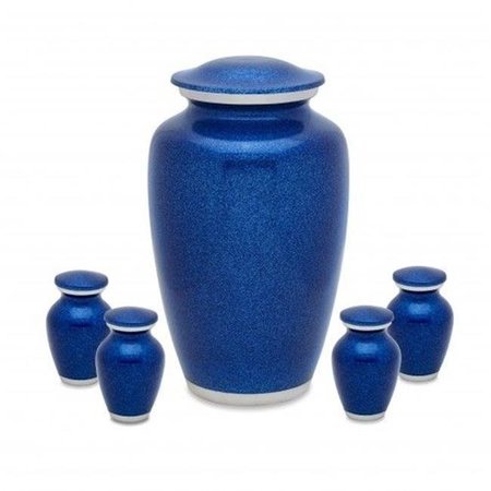 URNSDIRECT2U Urnsdirect2u 7550T4 Pearl Adult Urn with 4 Tokens; Blue 7550T4
